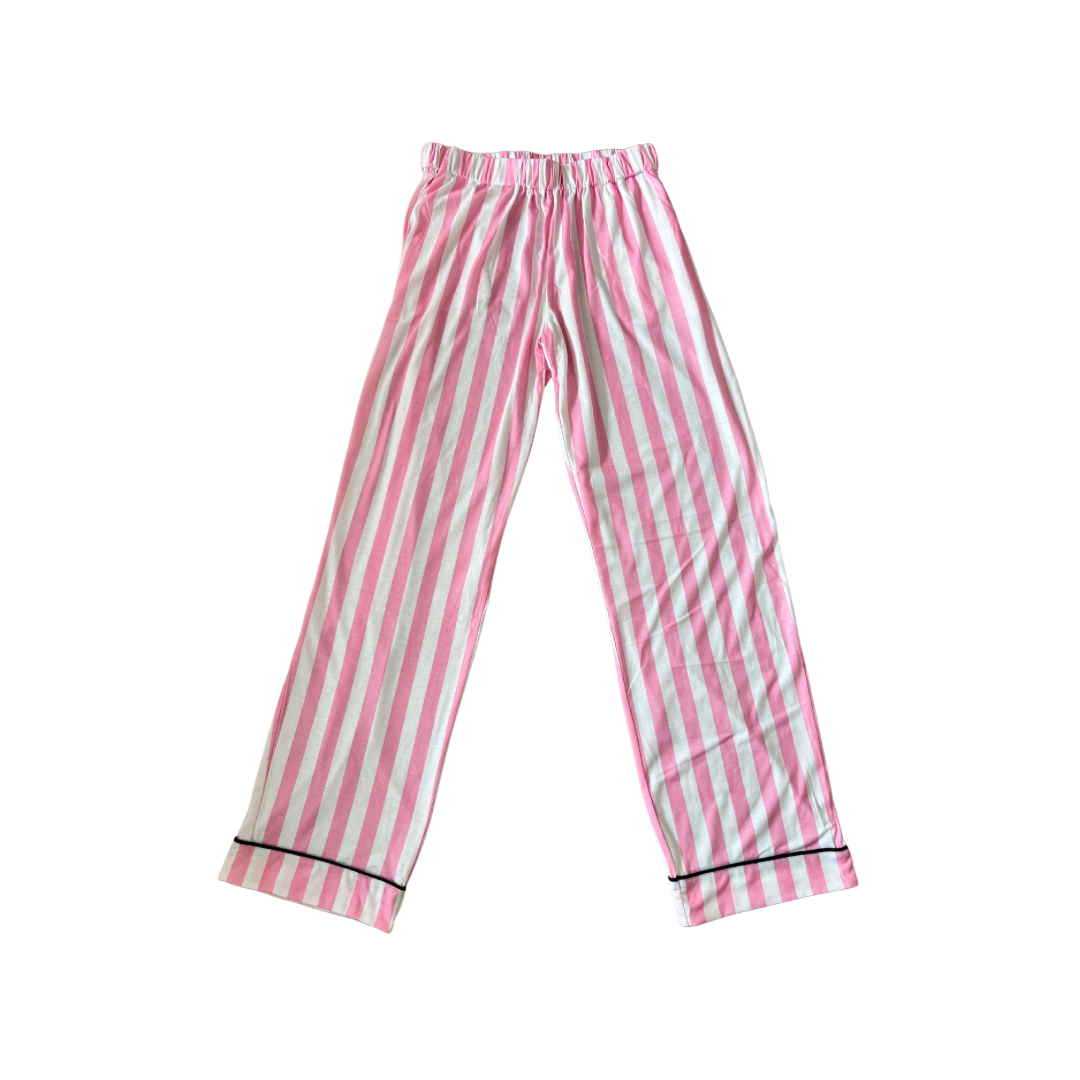 Long Pants - Pink & White Striped